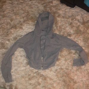Light Gray Brandy Melville ZIP Up hoodie